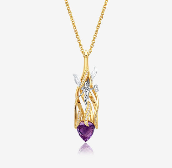 THIALH - DATURA • ASTRA - Amethyst and Diamond Necklace