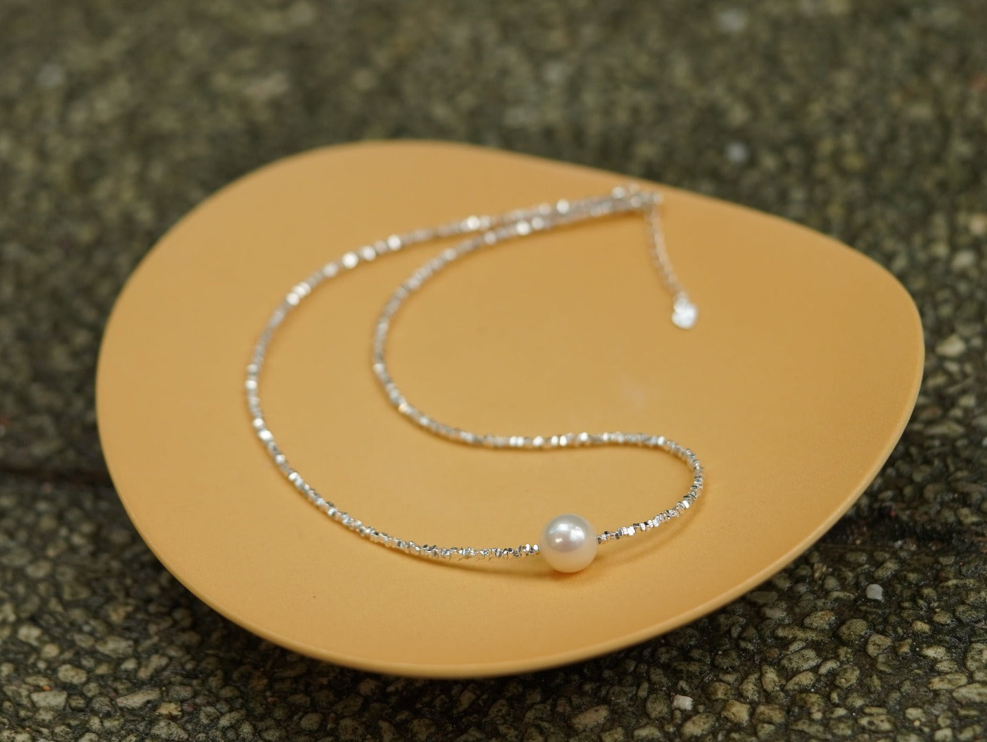 THIALH - 自然系列 - 925銀鑲淡水珍珠吊墜頸鏈
