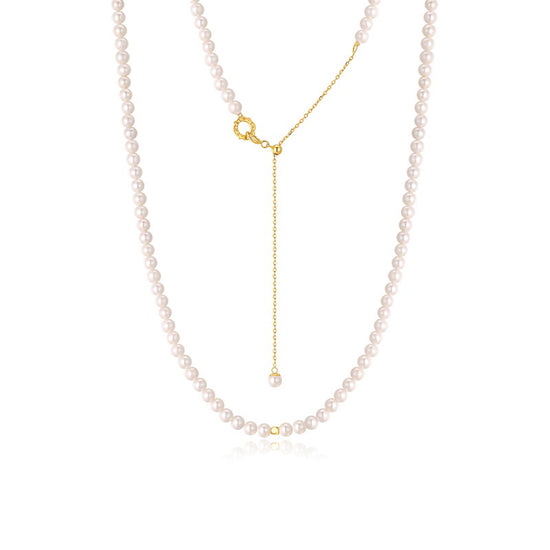 THIALH - 18K Yellow Gold Pearl Necklace