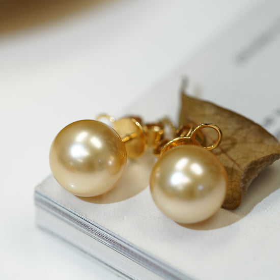 Copy of LEGACY- 18K Yellow Gold  South Sea Pearl  Earrings