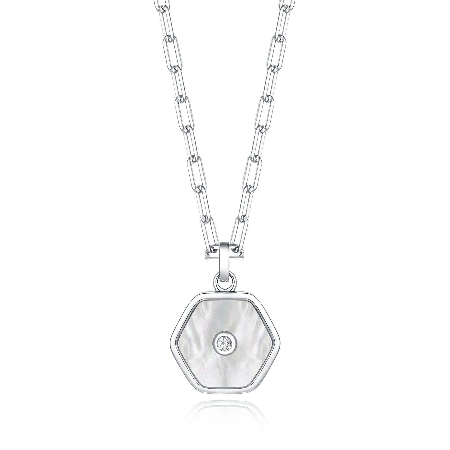 Load image into Gallery viewer, Rod of Asclepius Mother of Pearl Necklace
