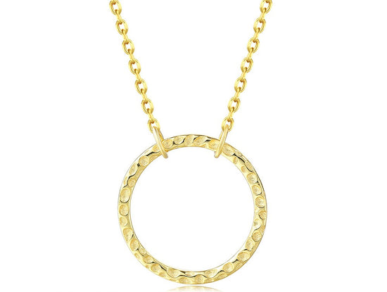 Simple Style Circle Sterling Silver Plating Pendant Necklace