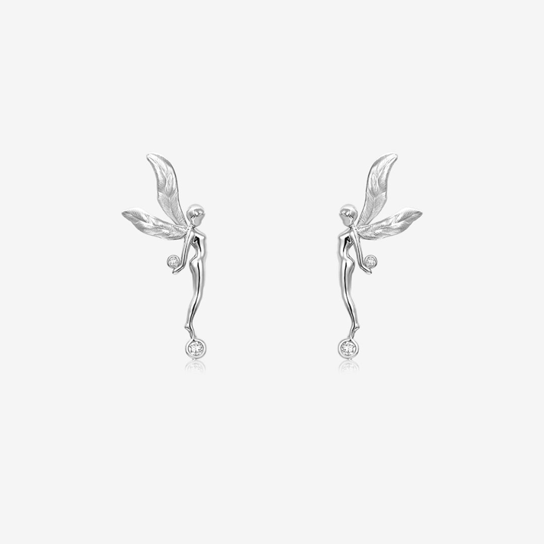 THIALH - DATURA • ASTRA - Diamond and 18K White Gold Earring (M Size)