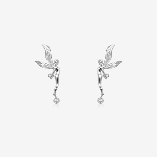 THIALH - DATURA • ASTRA - Diamond and 18K White Gold Earring (M Size)