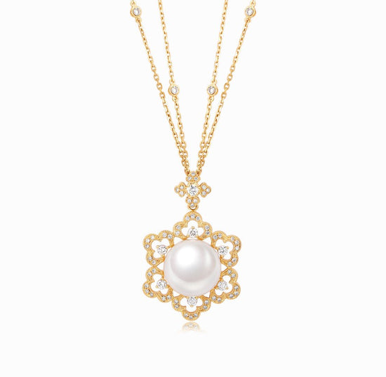 THIALH - ROMAnce • LUMINAIRE - 18K Yellow Gold South Sea Pearl Necklace (Customized Service)
