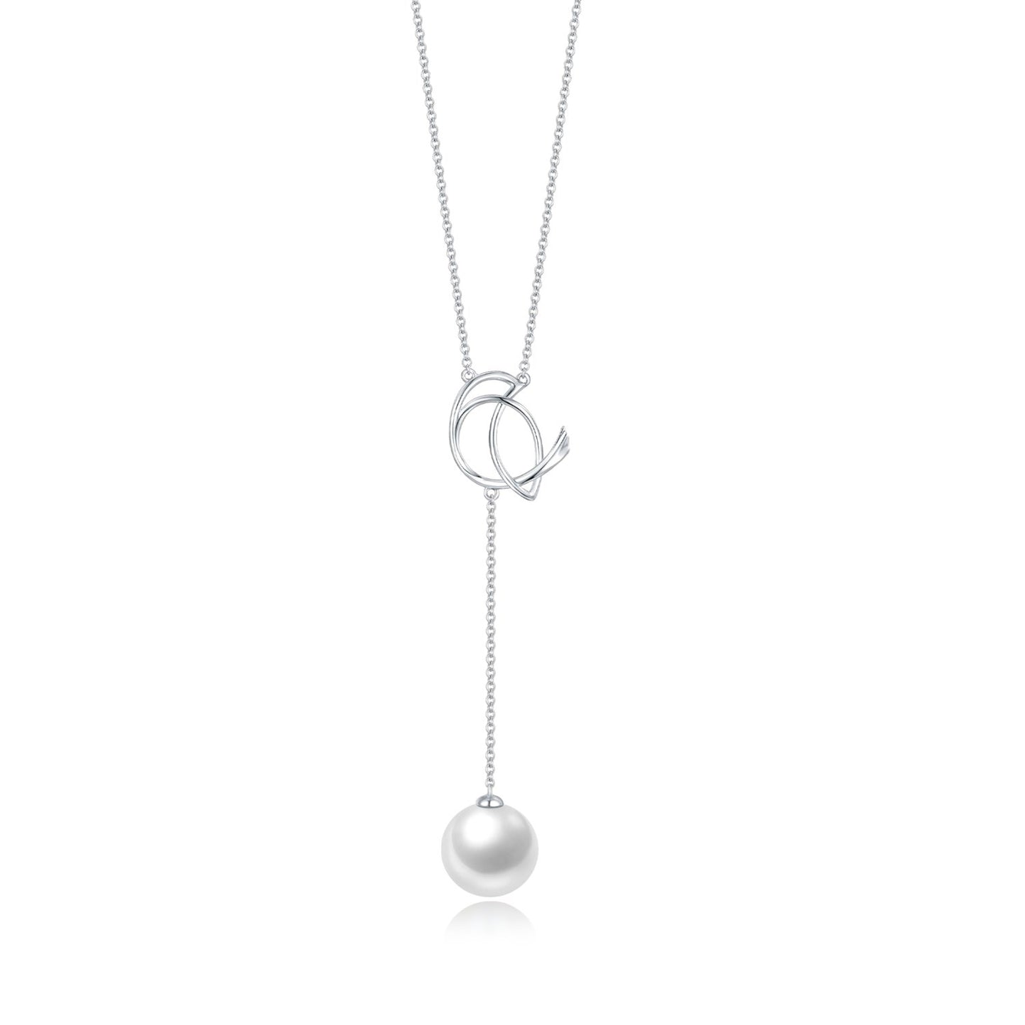THIALH - ROBIN - Fresh water pearl 18K White Gold Necklace