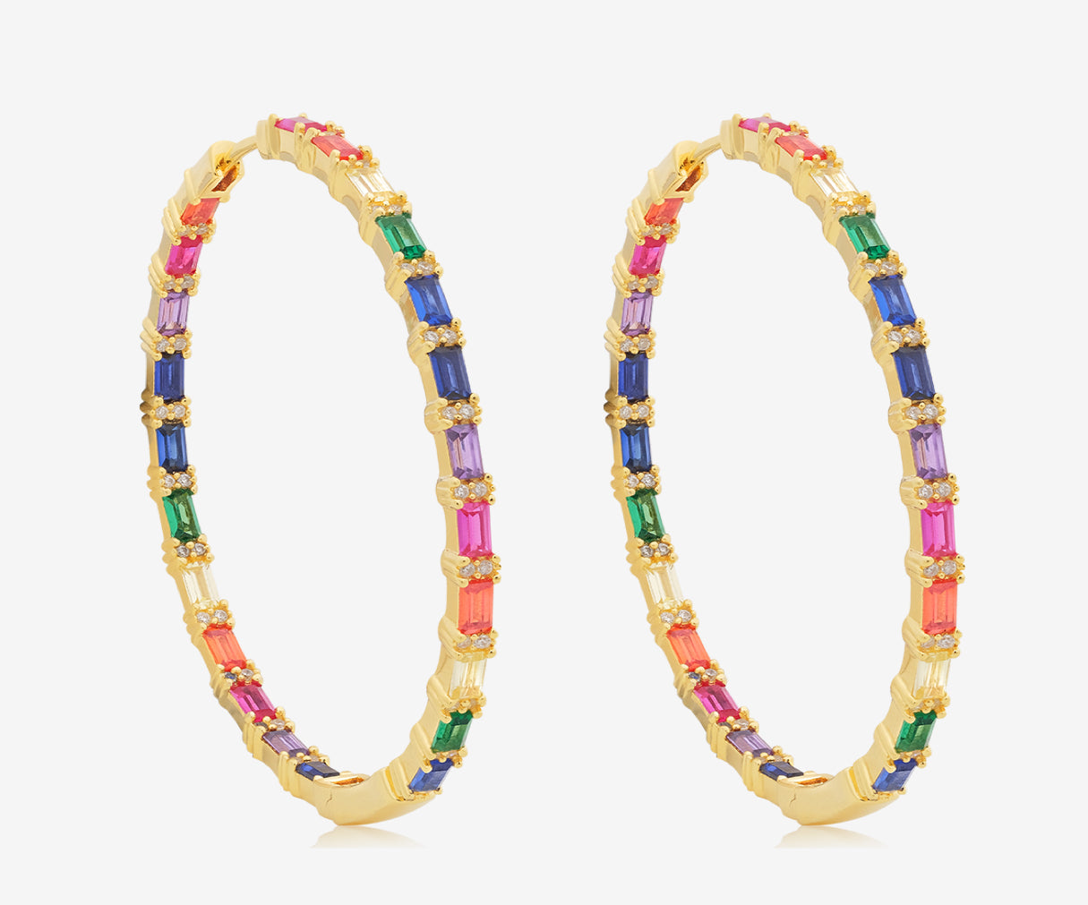 THIALH - Rainbow - Yellow Cubic Zirconia Earrings