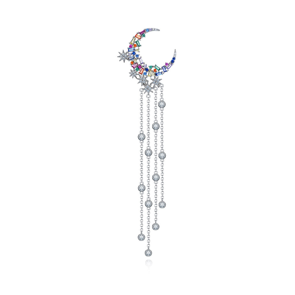 THIALH Rainbow White Moon Earrings THIALH London