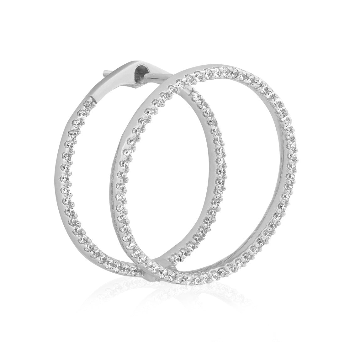 Load image into Gallery viewer, THIALH - Classic - Beloved 18K White Gold plated Earring
