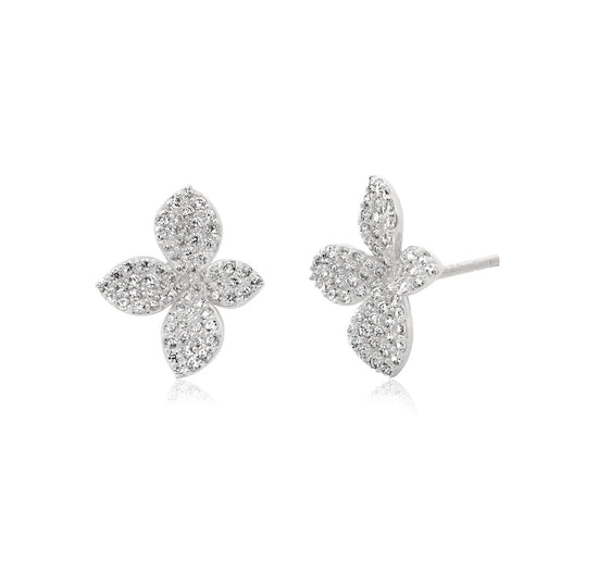 Load image into Gallery viewer, THIALH - Classic - Bloom 18K White Gold plated Earrings
