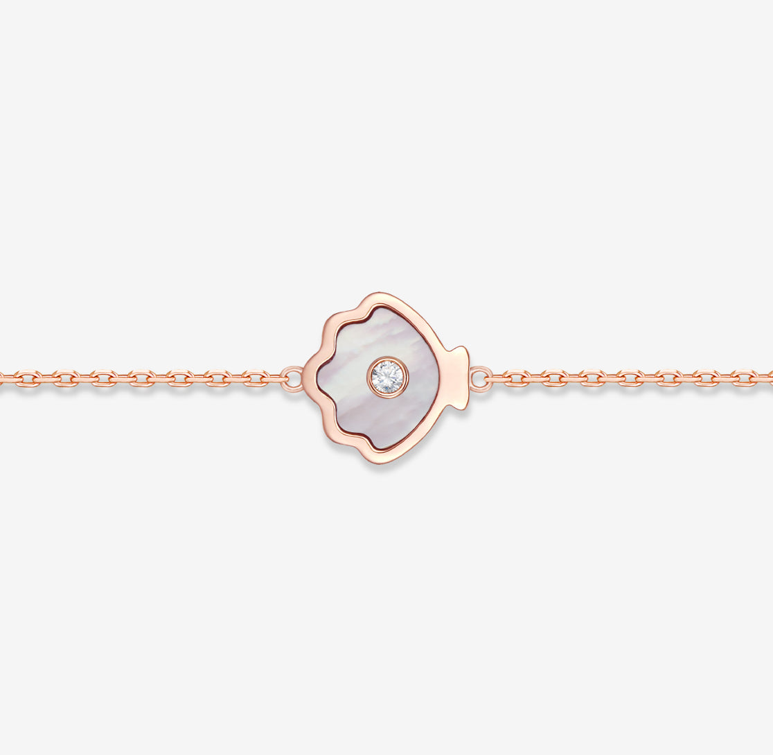 THIALH - 海洋系列 - 貝殼鑽石珍珠貝母手鍊