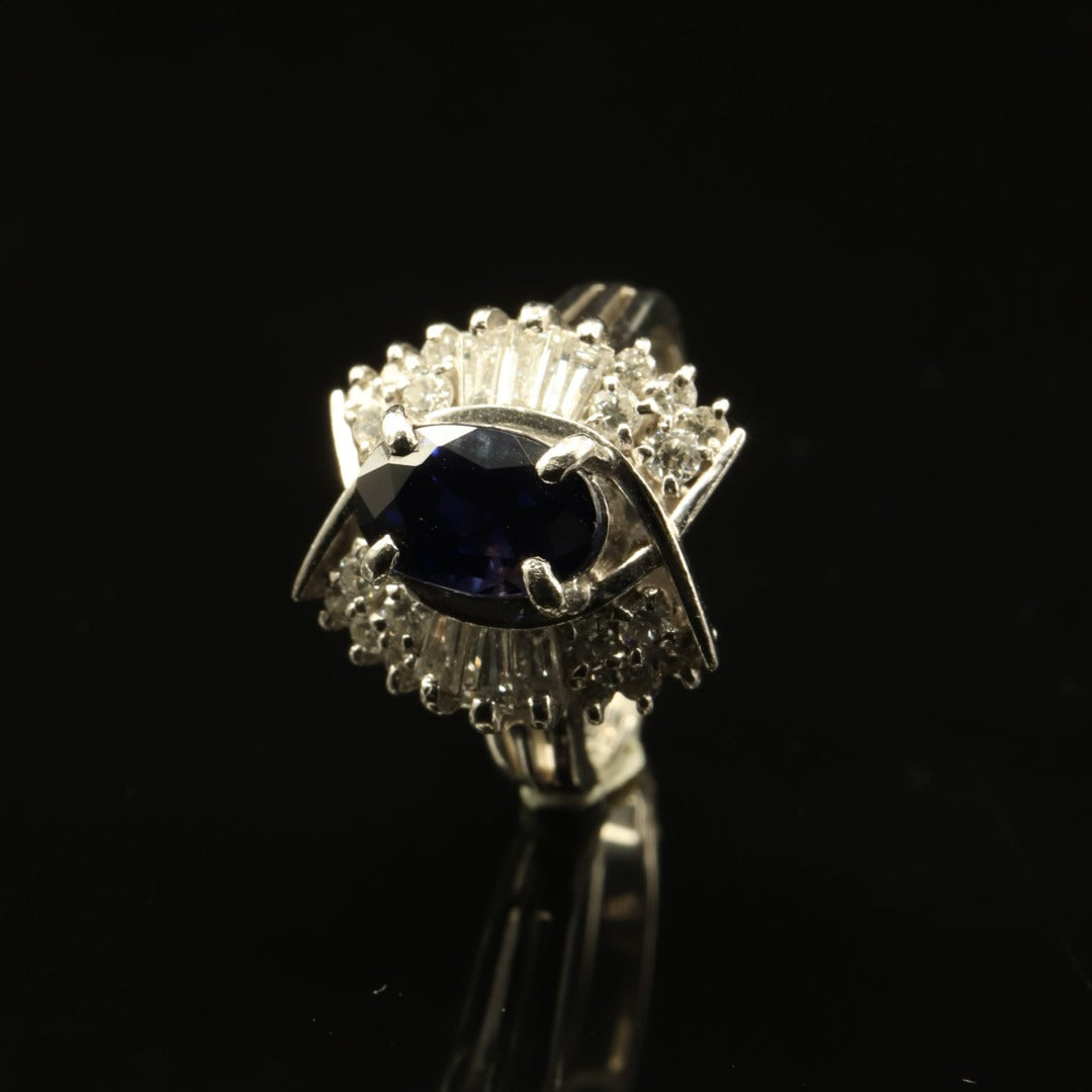 女裝(9號)PT900鉑金寶石戒指(藍寶石)