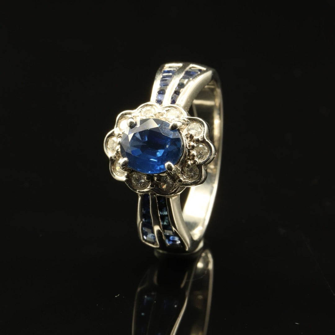 女裝(15號)PT900鉑金寶石戒指(藍寶石)