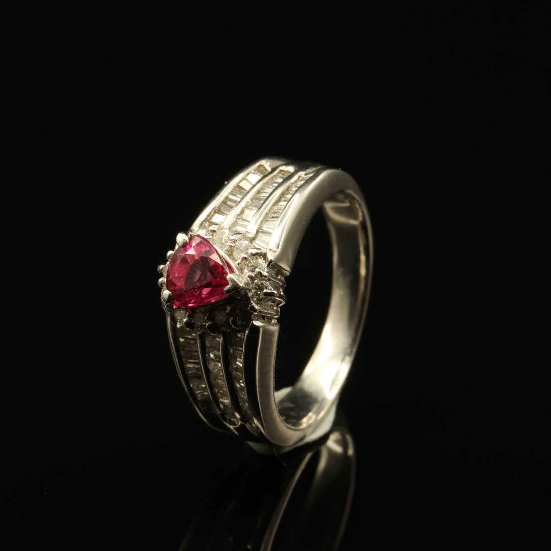 PT900鉑金寶石戒指(紅寶石)