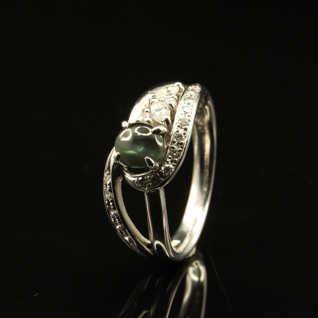 女裝(20號)PT900鉑金寶石戒指(金綠貓眼寶石)