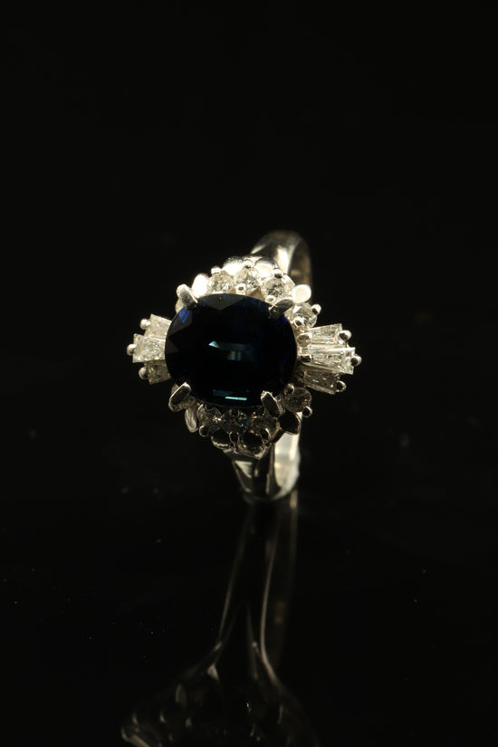 PT900鉑金寶石戒指(藍寶石)