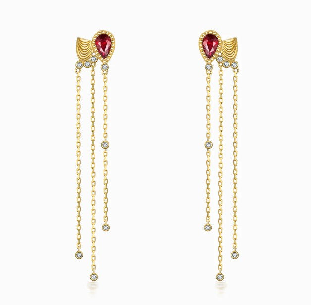 Regalia Ruby & Diamond Earrings (26.24 ct Diamonds & Rubies) in White –  Beauvince Jewelry