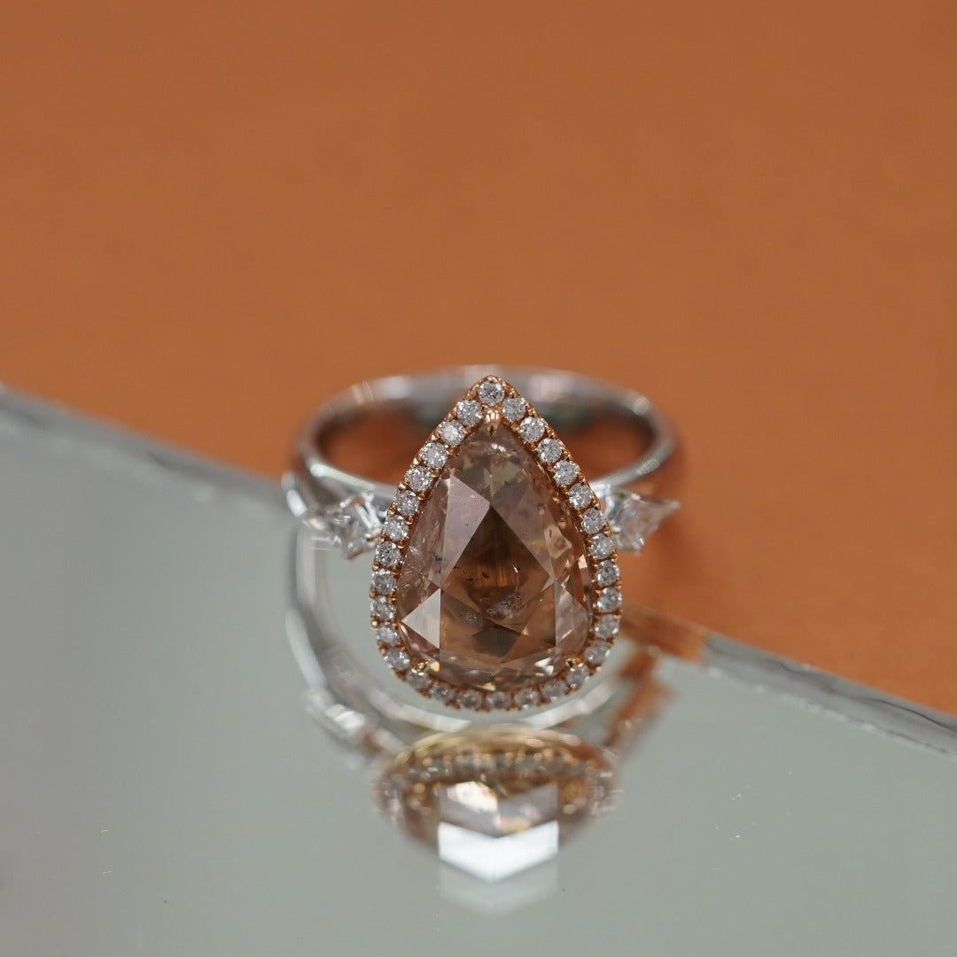 Load image into Gallery viewer, INFINITY - 18K White Rose Gold Diamond Ring
