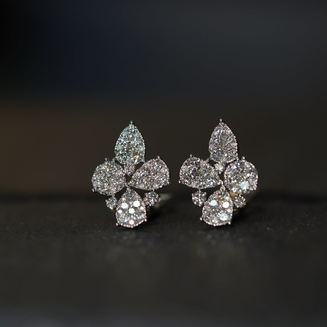 FINITE - 18K White Gold Diamond Earring