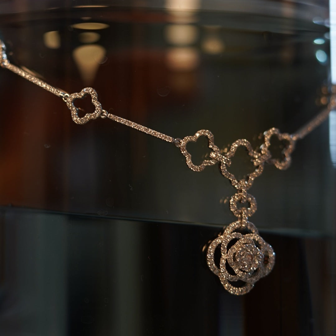 INFINITY - 18K White Gold Diamond Necklace
