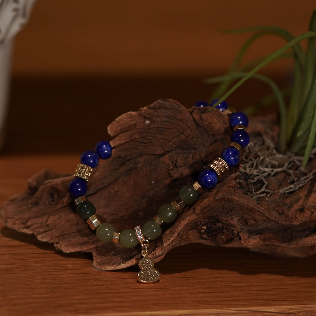 Jade Vine Lapis Lazuli Jadeite Bracelet
