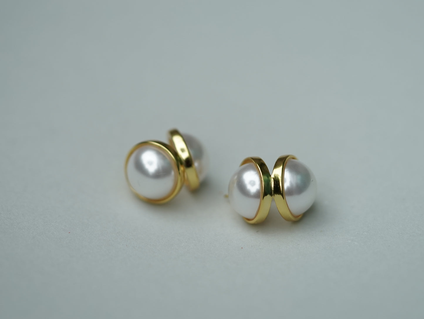 Simple Style Round Sterling Silver Plating Inlay Pearl Earrings