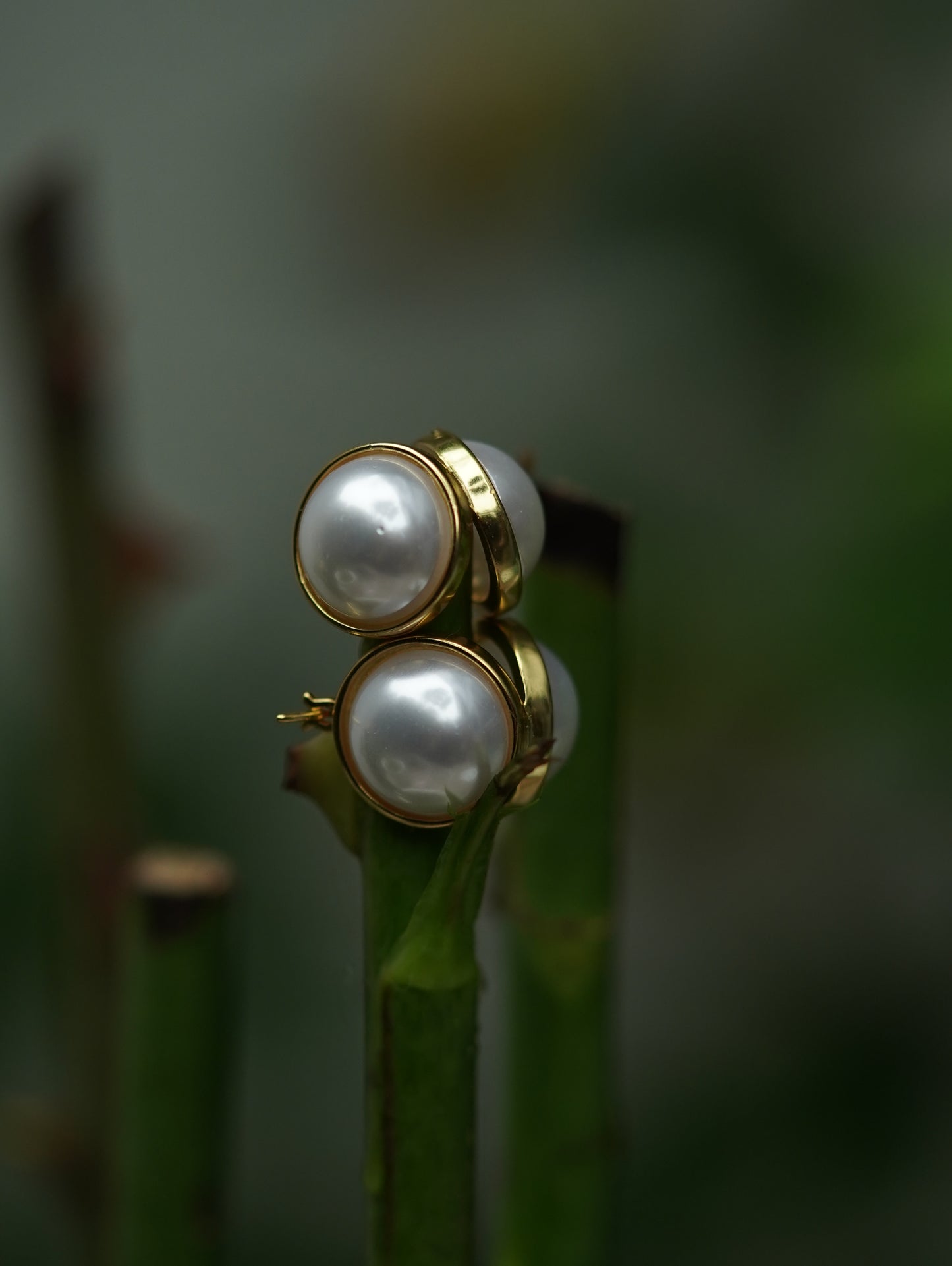 Simple Style Round Sterling Silver Plating Inlay Pearl Earrings