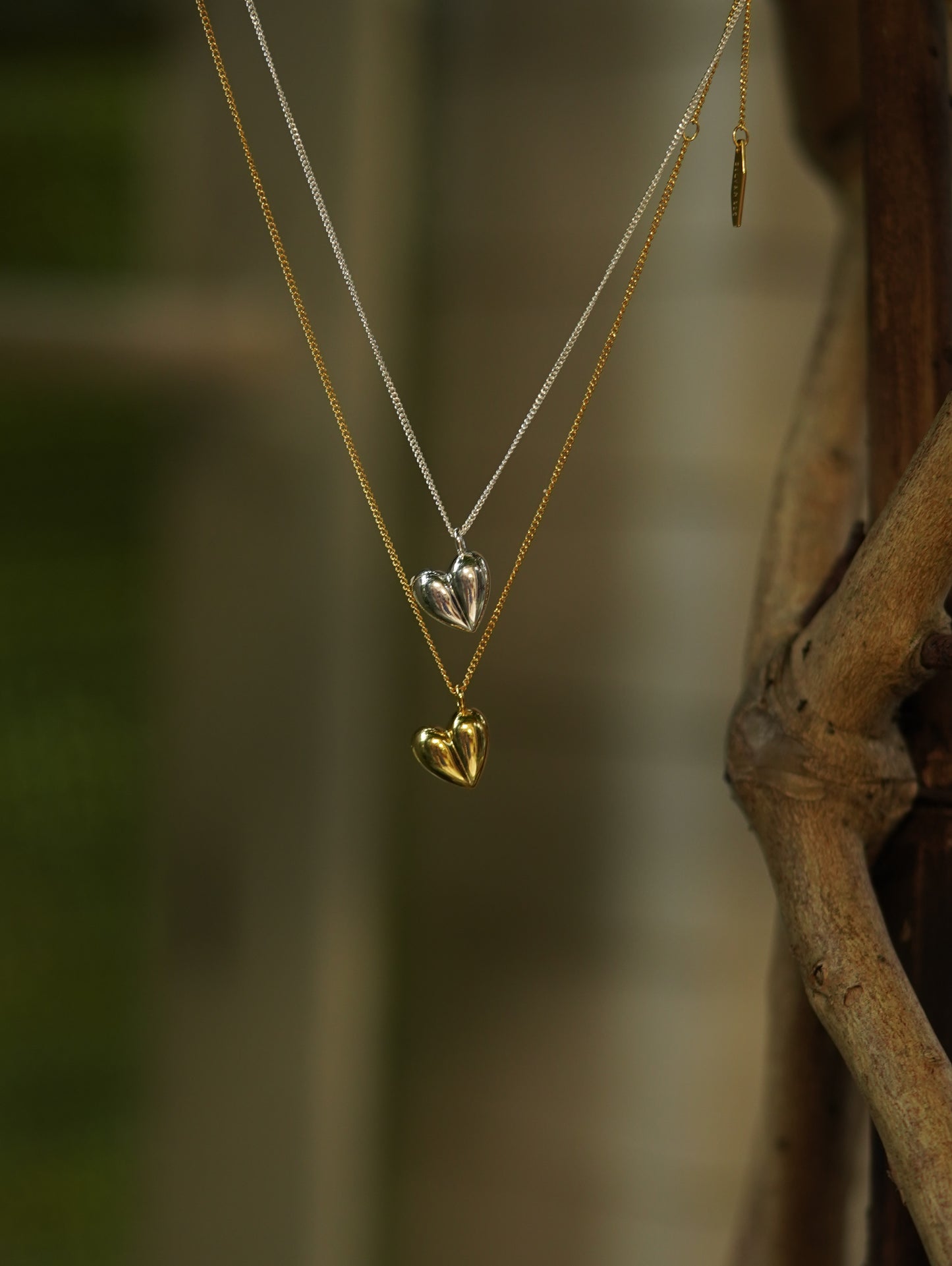 Simple Style Heart Shape Sterling Silver Plating 18K Gold Plated Pendant Necklace