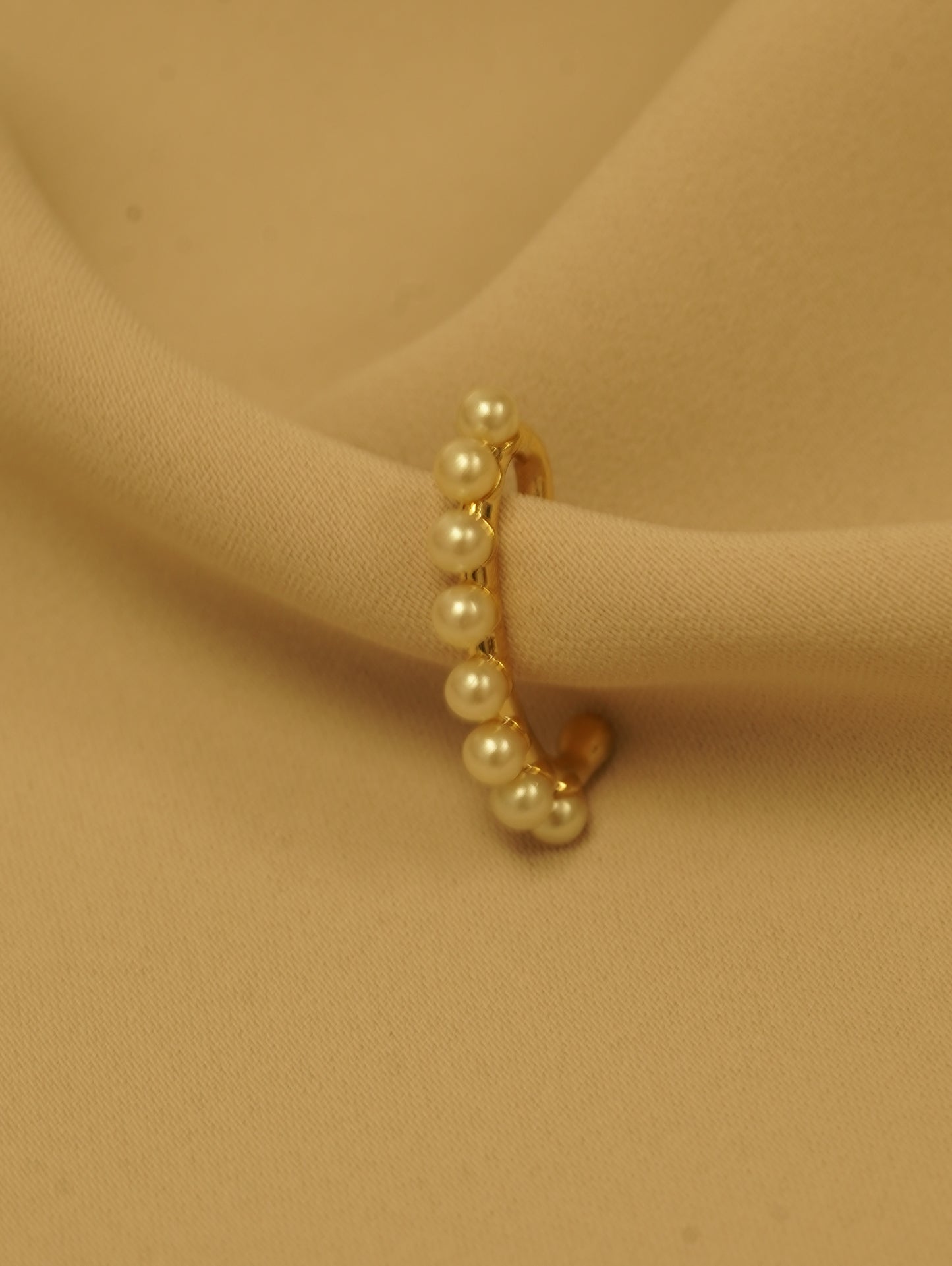 Beau- 鉤形珍珠耳環