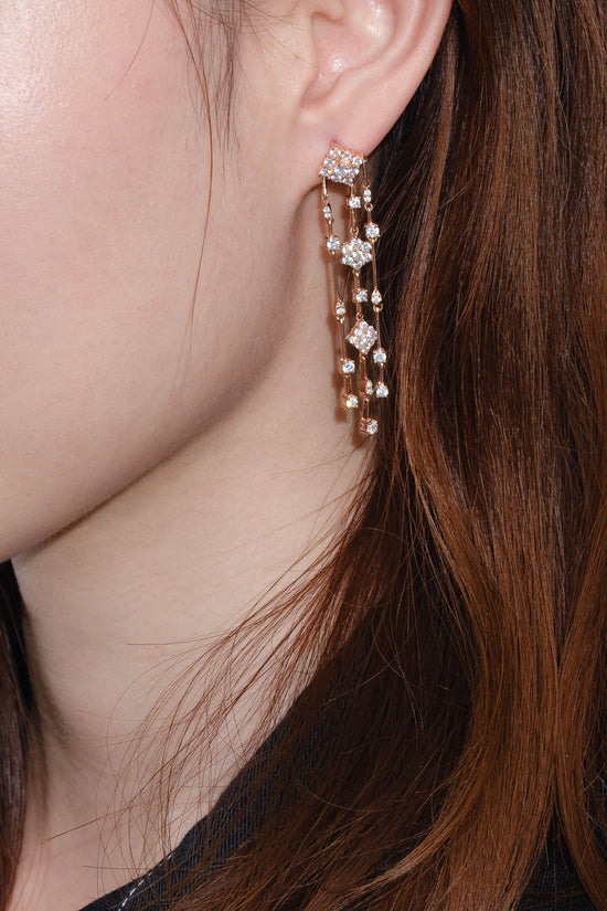 THIALH - 經典系列 - 鍍18K玫瑰金流蘇耳環