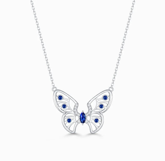 THIALH - FAUNA & FLORA - Sapphire in 18K White Gold Necklace