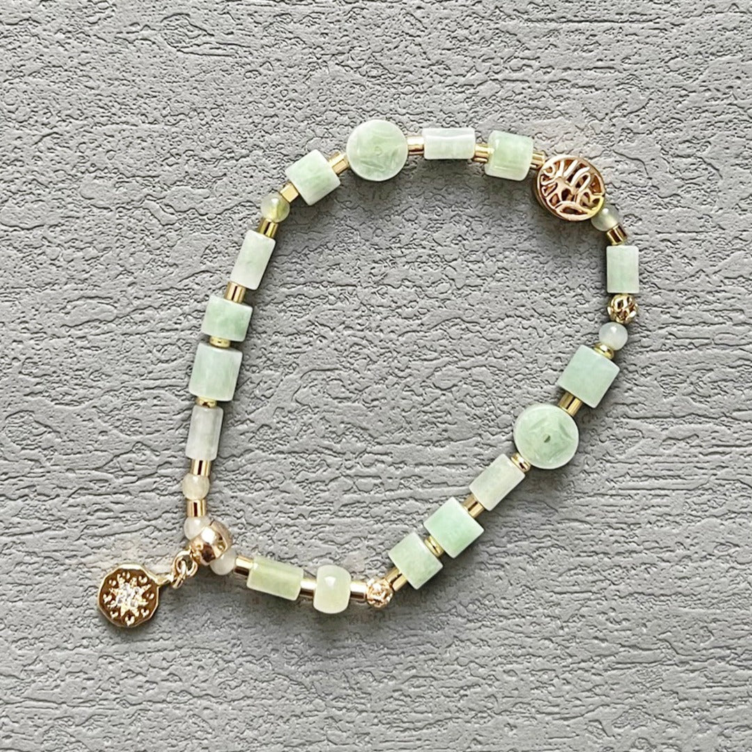 Jade Vine Jadeite bracelet with star charm