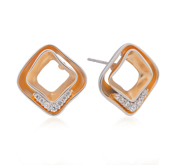 Load image into Gallery viewer, THIALH-Amalfi-Heart of Rome 18K Rose Gold plated Earrings
