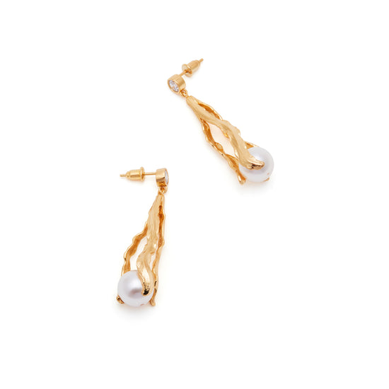 Calyx Pearl Earrings