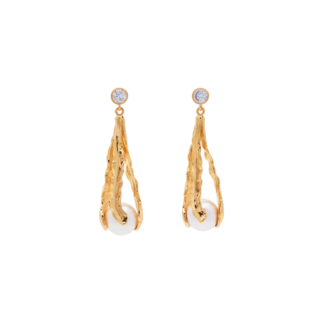 NM - Calyx Pearl Earrings