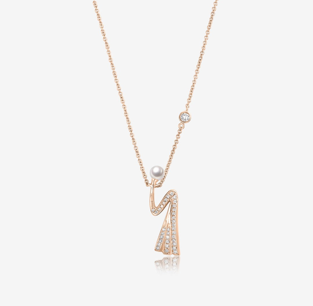 DATURA • MUSIQI - Diamond and Pearl Necklace