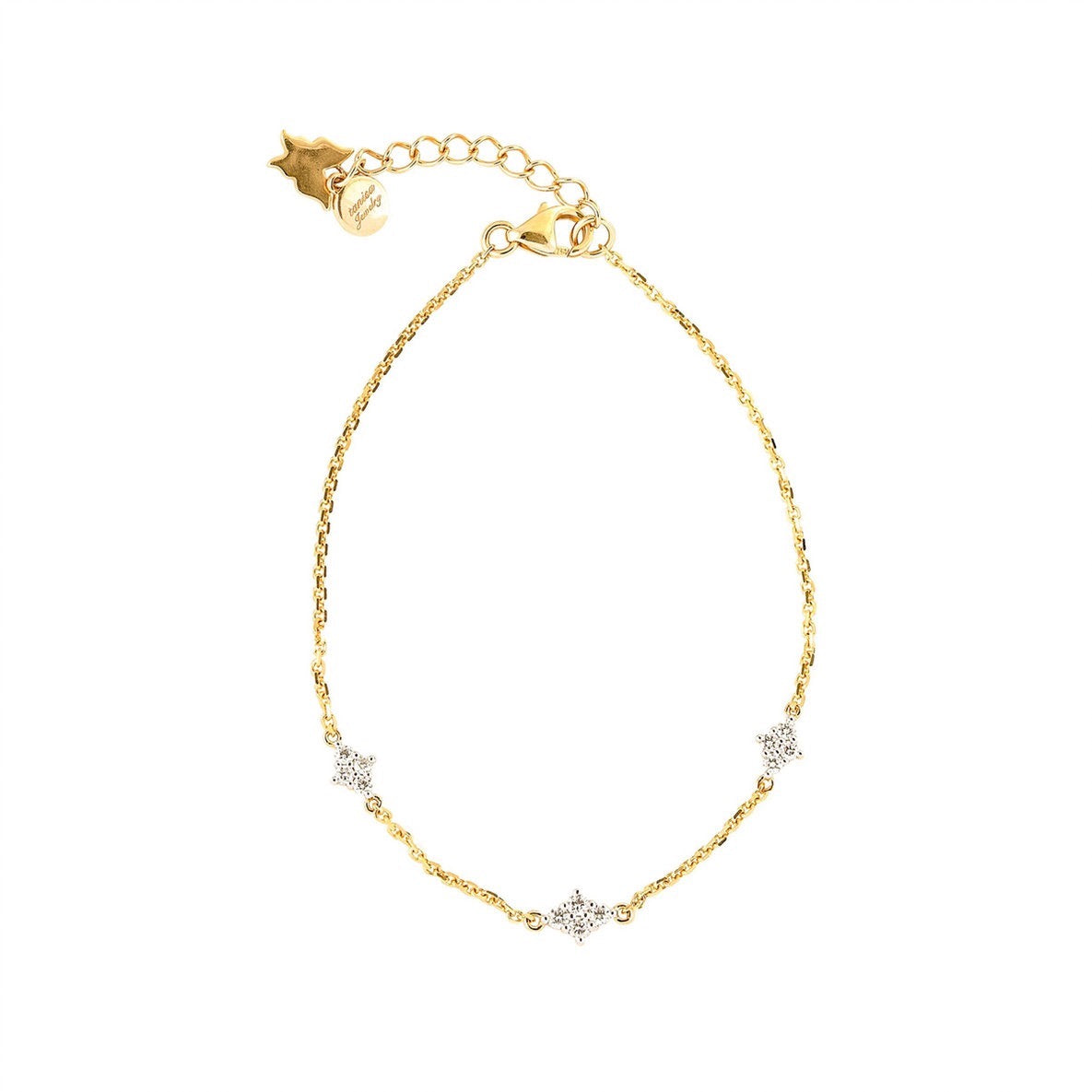 Load image into Gallery viewer, Constellations - 18K Yellow Gold 3 Star Bracelet

