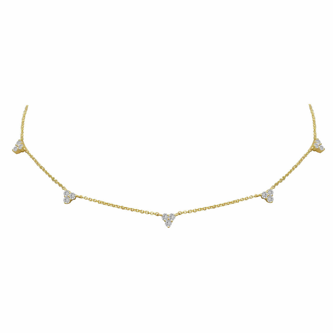 Jane's Essentials - 18K Yellow Gold Lotus Garland Choker Necklace