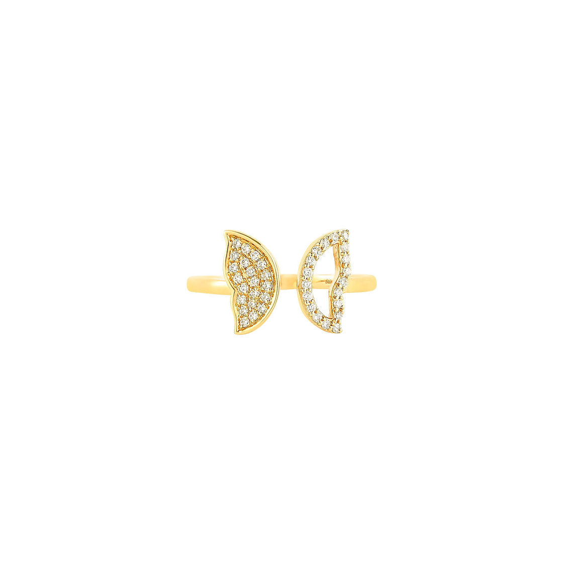 Load image into Gallery viewer, Jane&amp;#39;s Essentials - 18K Yellow Gold Wings Together Ring
