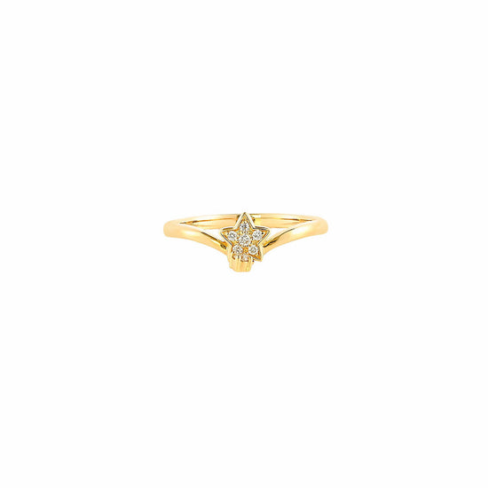 Load image into Gallery viewer, Constellations - 18K Yellow Gold Dancing Star Ring
