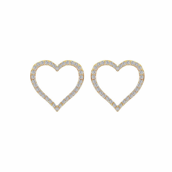 Shapes - 18K Yellow Gold Heart Earring