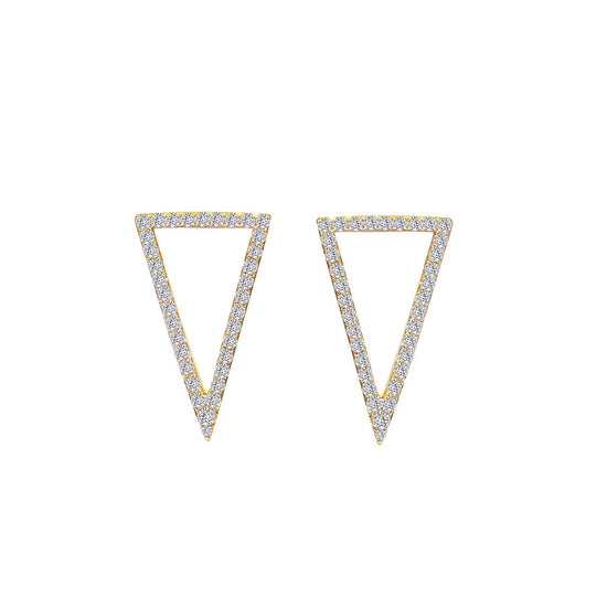 Shapes - 18K Yellow Gold Triangles Earring