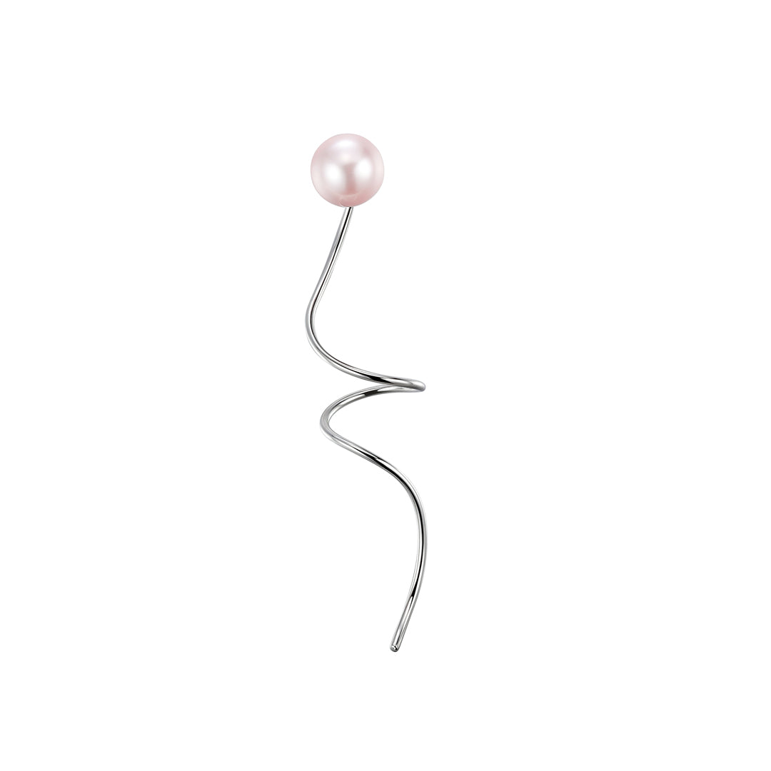 NM - Musical Note Pearl Long Earrings