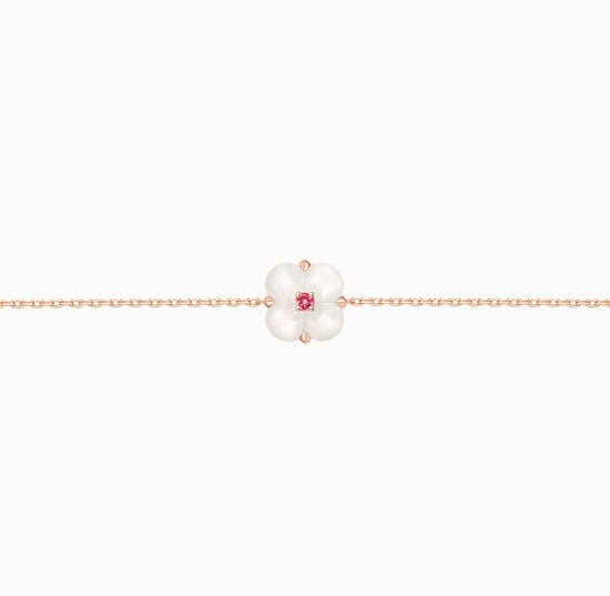 THIALH - Fontana di Trevi - Mini Fontana Mother of Pearl with Red Spinel Bracelet