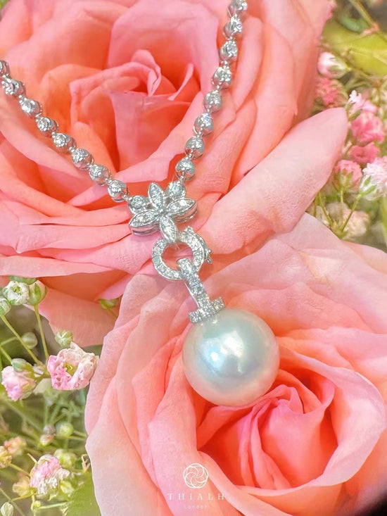 Load image into Gallery viewer, South Sea Pearl Pendant Diamond Necklace (Accept Pre-order)
