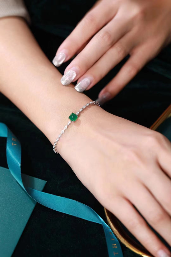 Emerald And Diamond Bracelet (Accept Pre-order)