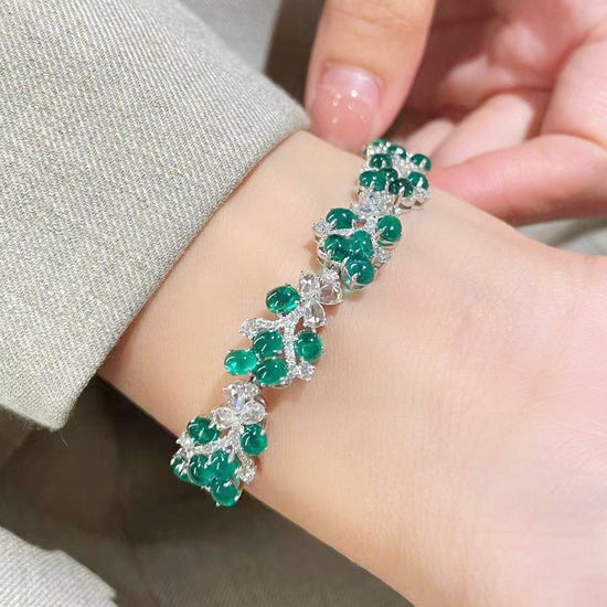 Emerald And Diamond Bracelet (Accept Pre-order)