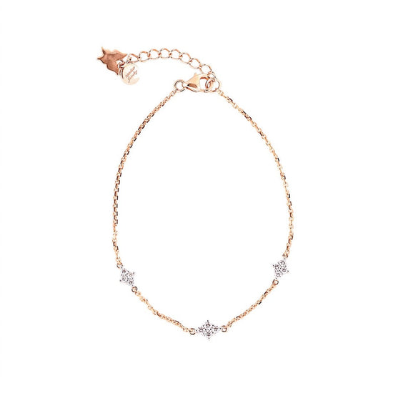 Load image into Gallery viewer, Constellations - 18K Rose Gold 3 Star Bracelet
