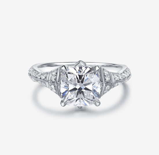 THIALH - ROMAnce • CRYSTAL CHAPEL -  Cushion-Cut Diamond Engagement Ring (Customized Service)