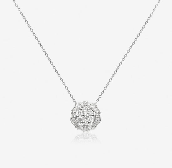 THIALH - DATURA • BLOSSOM - Diamond and 18K White gold Necklace